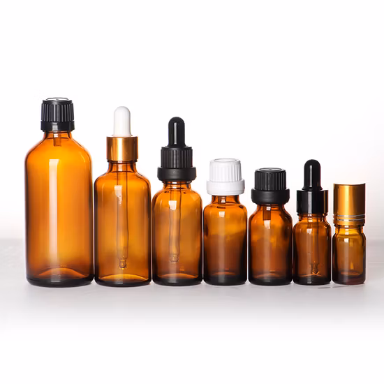 Flacon compte-gouttes d'huile essentielle en verre vert dégradé de 3 ml 10 ml