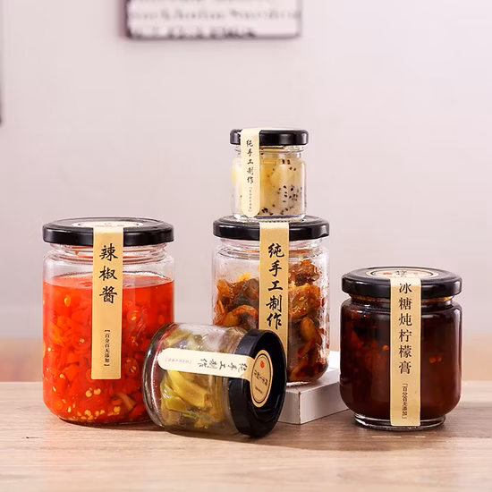 Bocaux alimentaires en verre Récipient de stockage des aliments en verre avec couvercle à vis
